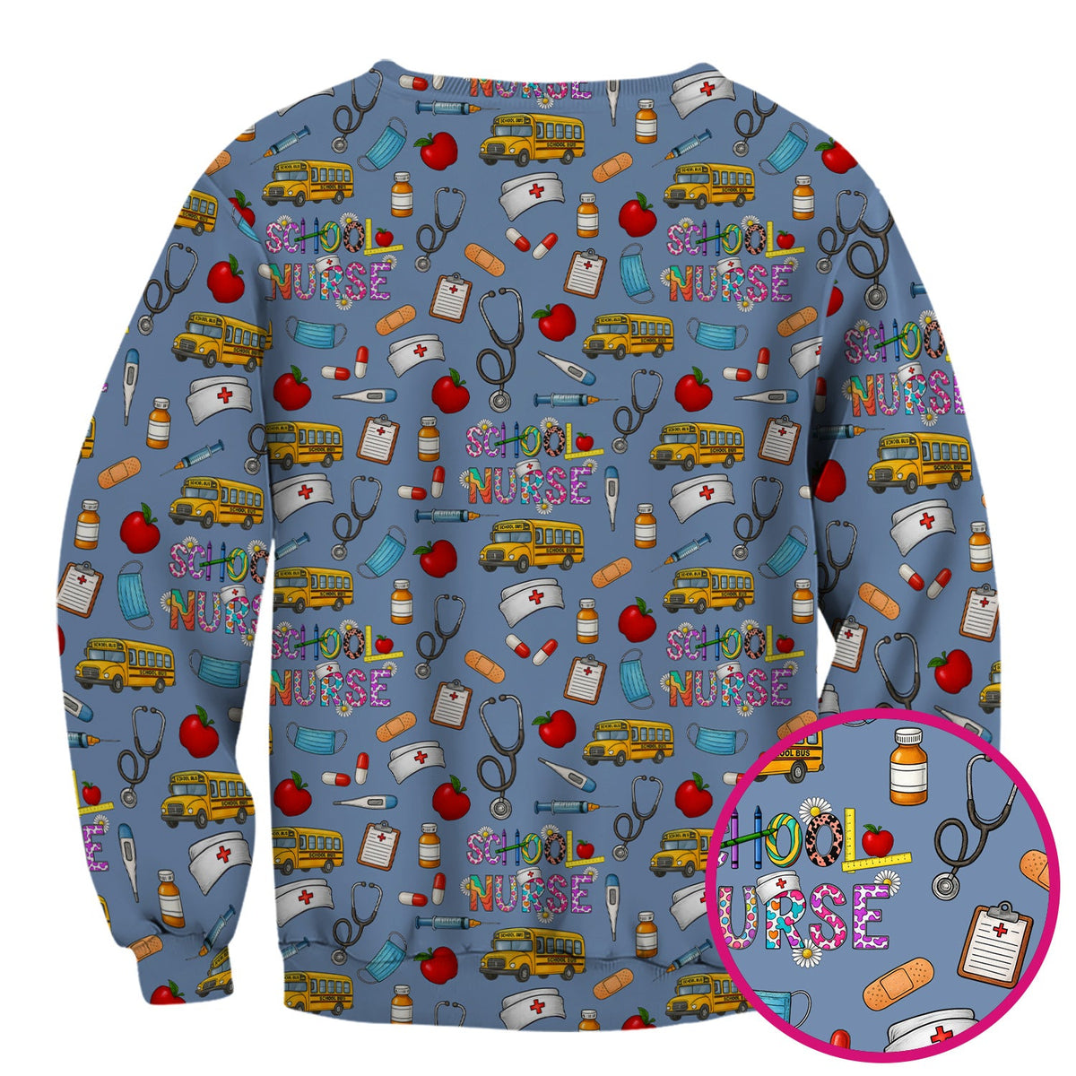 School Life Nurse Scrub Top