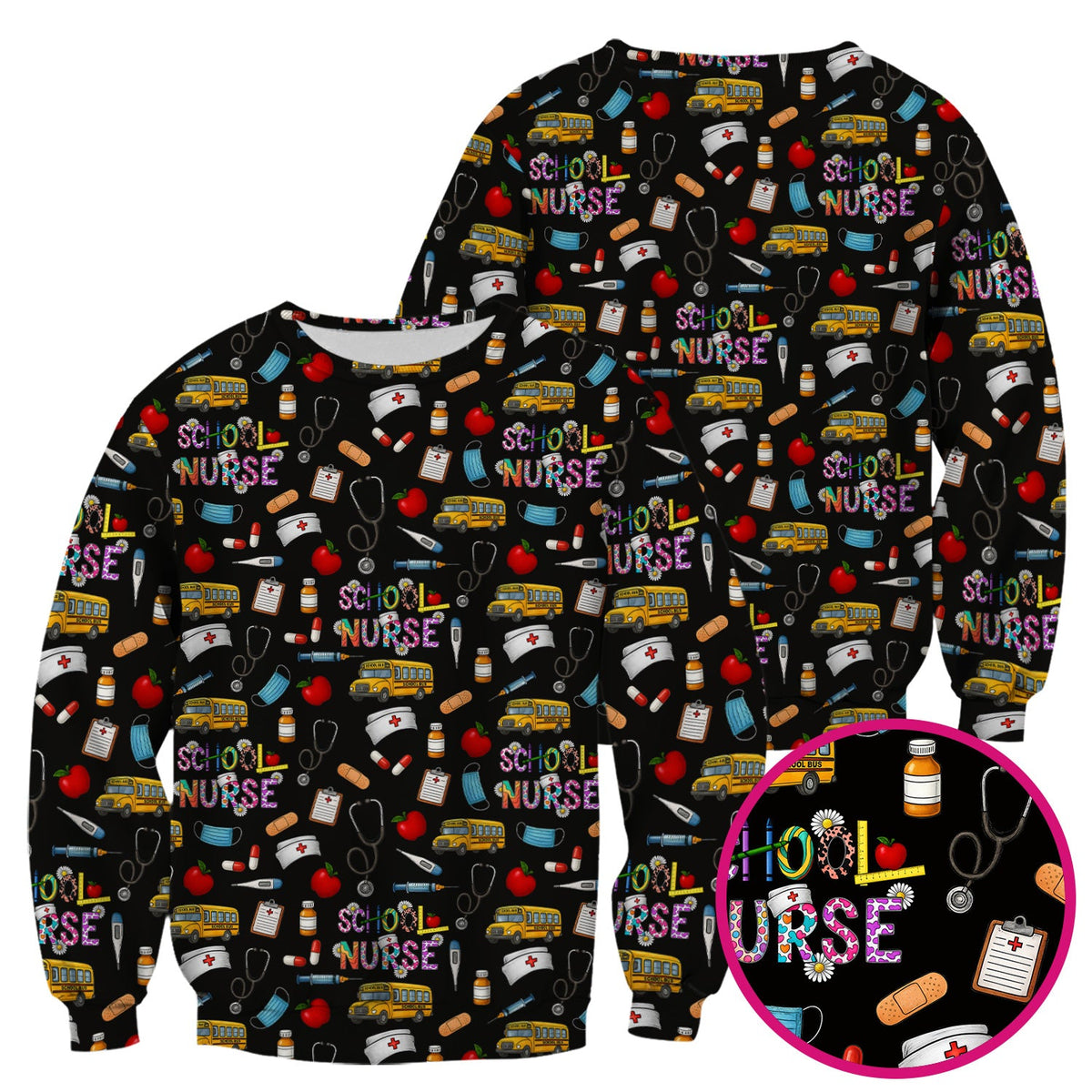 School Life Nurse Scrub Top