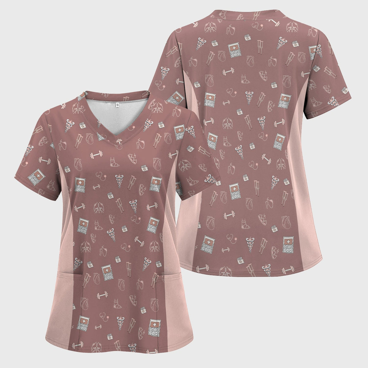 Fitness Gym Icons Nurse Shirt
