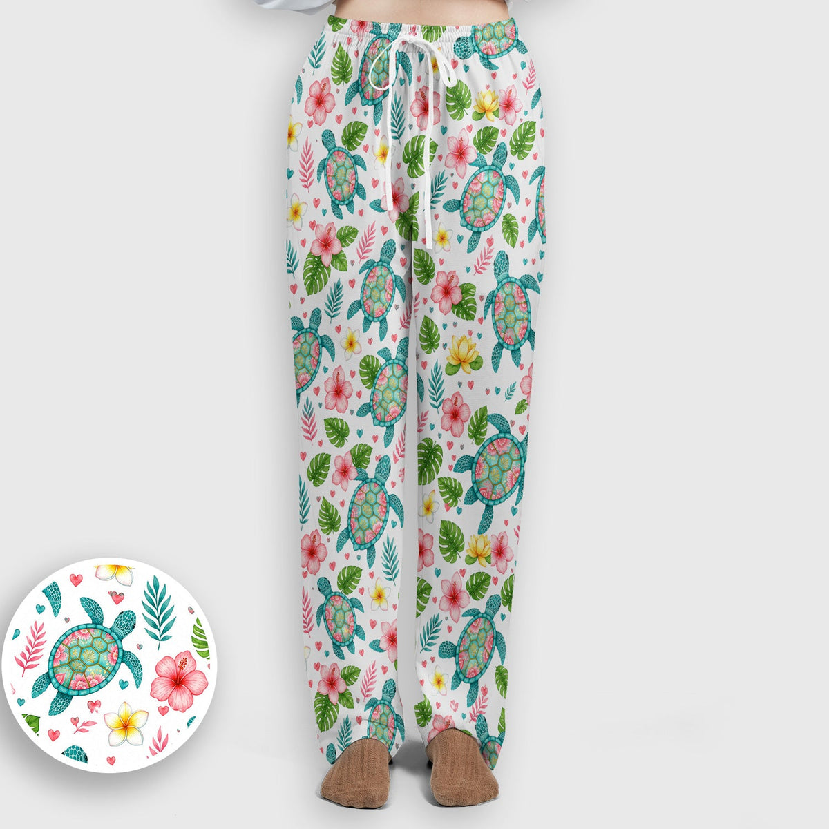 Tropical Sea Turtle Floral Nurse Scrub Set