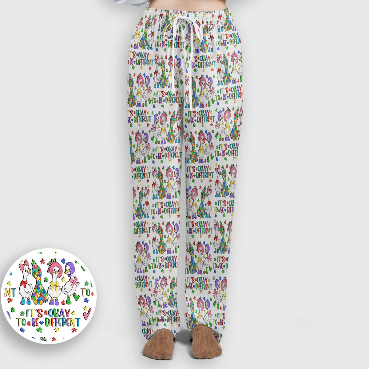 It's Okay To Be Different Duck Nurse Scrub Set