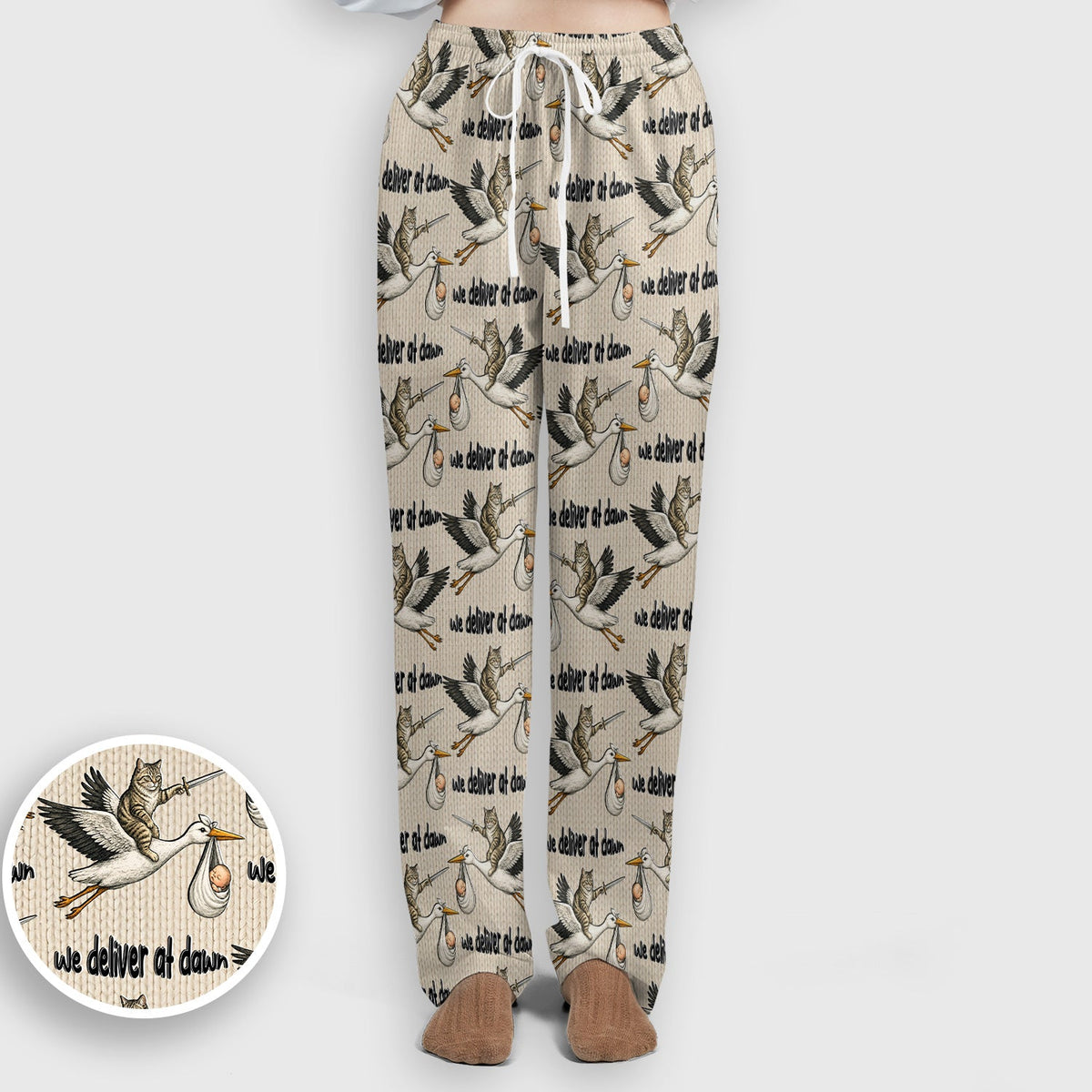 Stork Cat Delivery Nurse Scrub Set