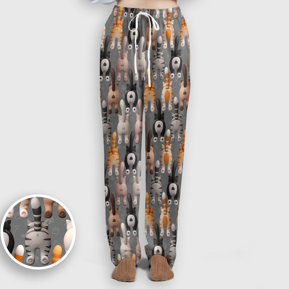 Cat Butt Paw Print Nurse Scrub Set