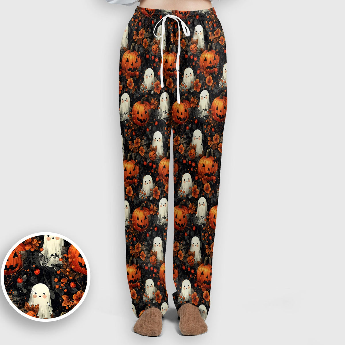 Spooky Ghost Pumpkin Nurse Scrub Set