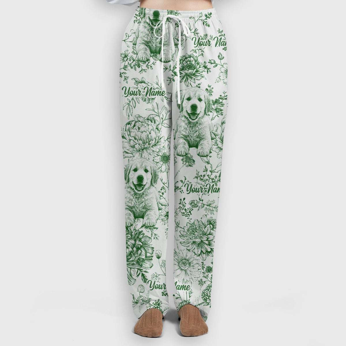 Personalized Pet Photo Floral Nurse Scrub Set