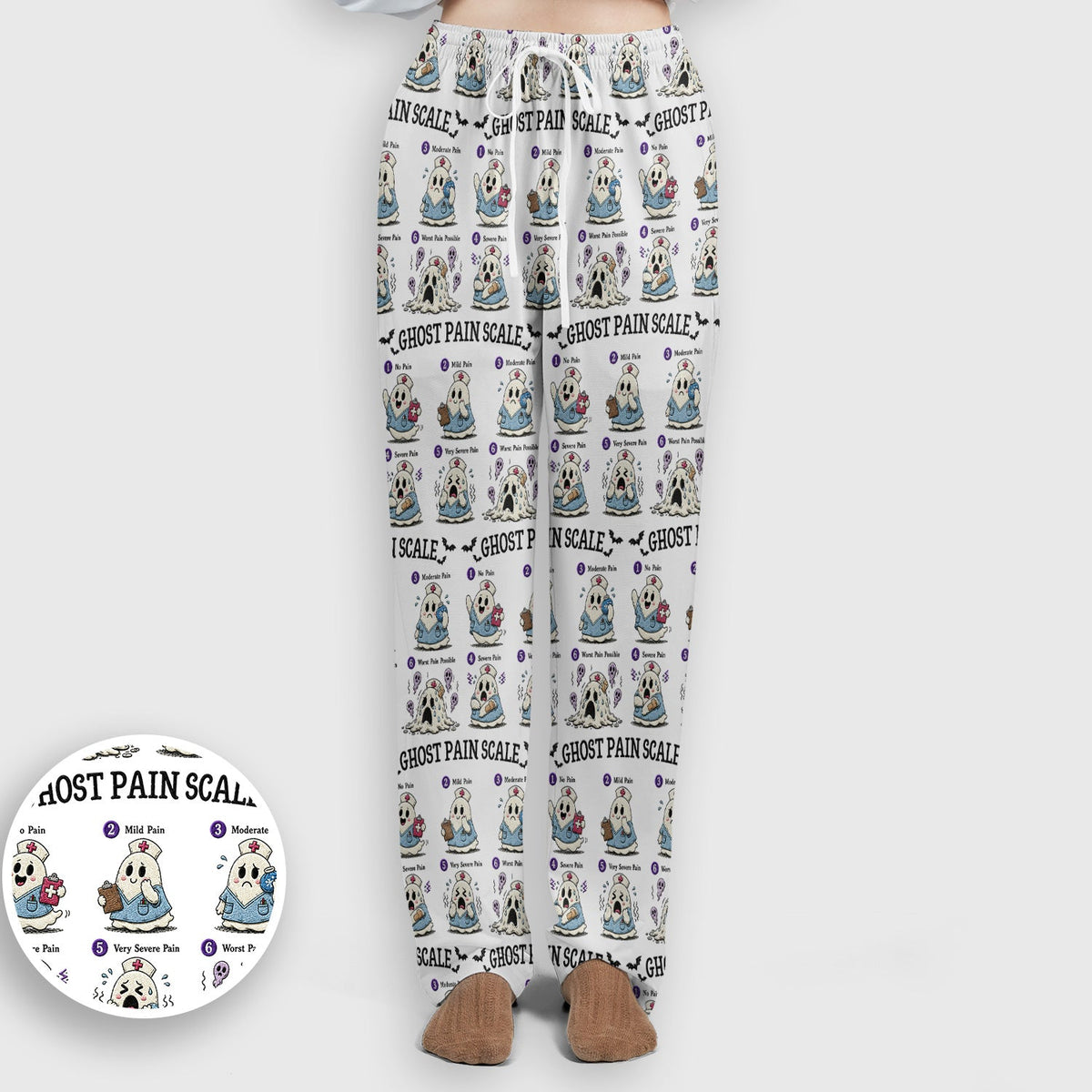 Ghost Pain Scale Nurse Scrub Set