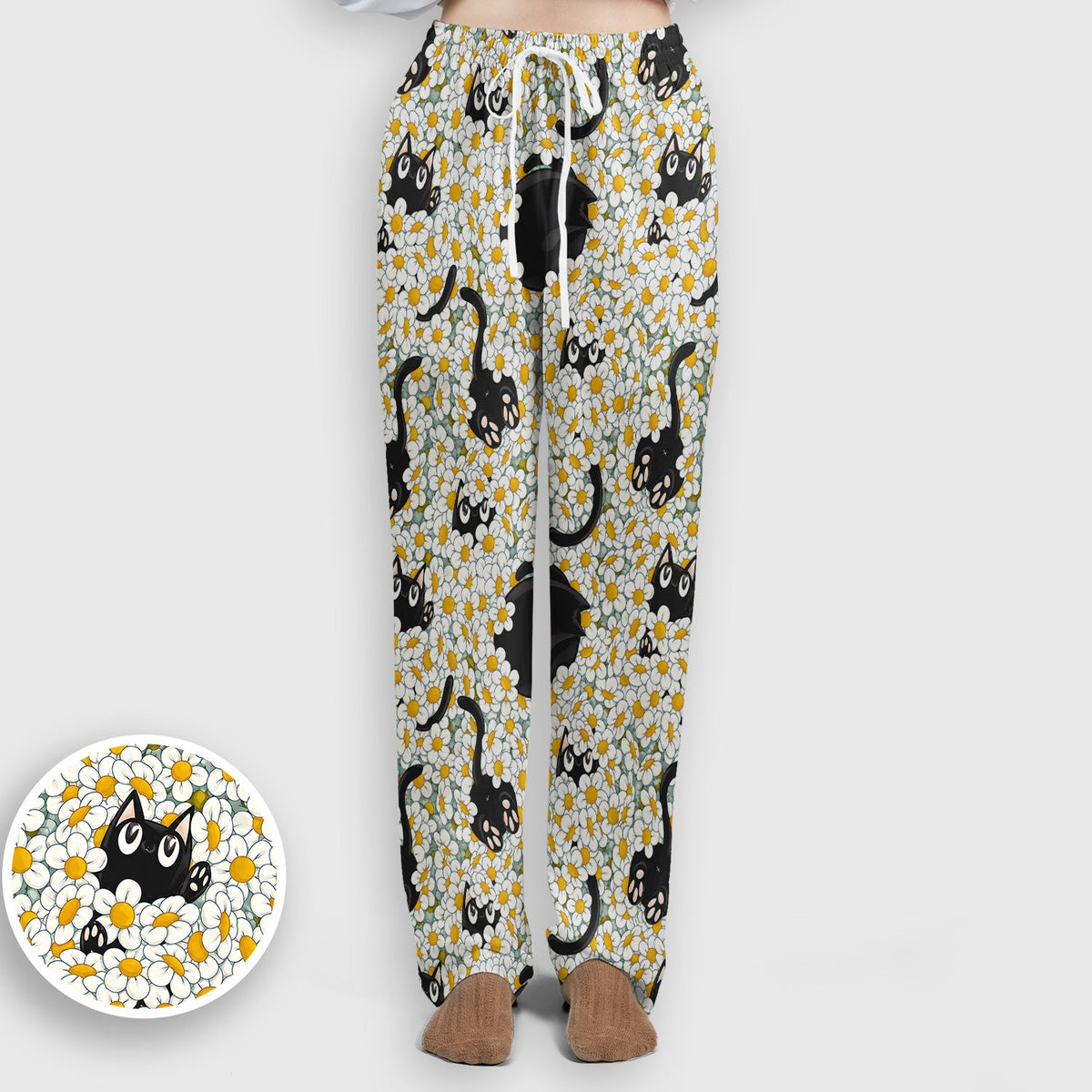 Daisy Black Cat Nurse Scrub Set