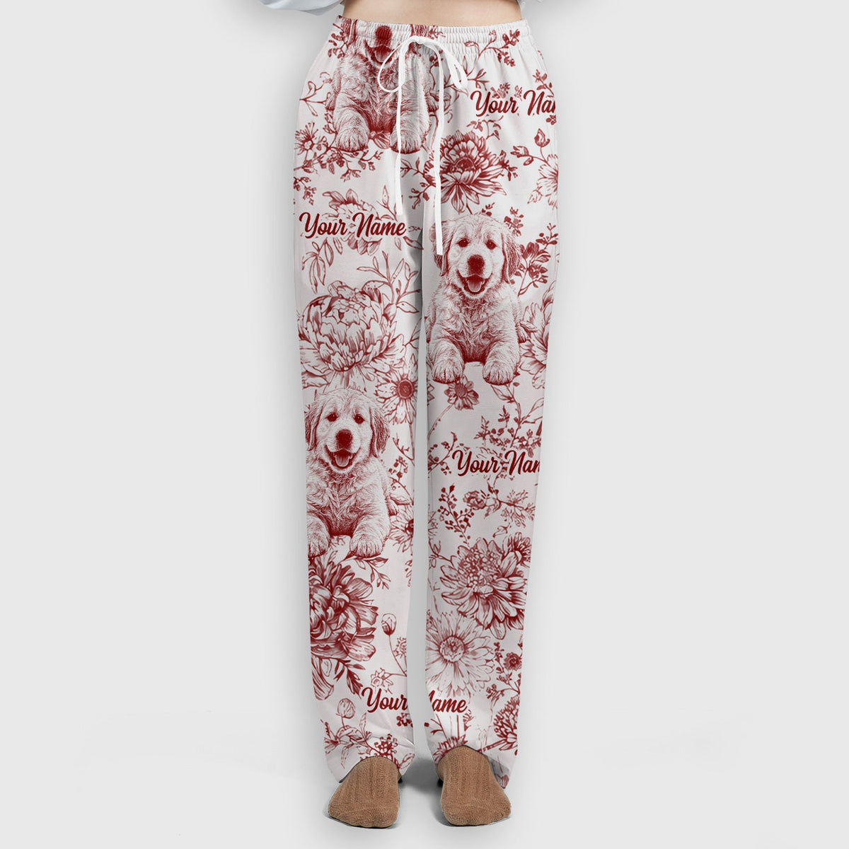 Personalized Pet Photo Floral Nurse Scrub Set