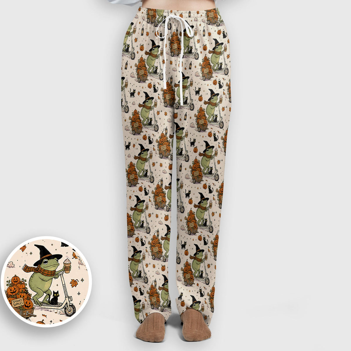 Halloween Witch Frog Pumpkins Nurse Scrub Set