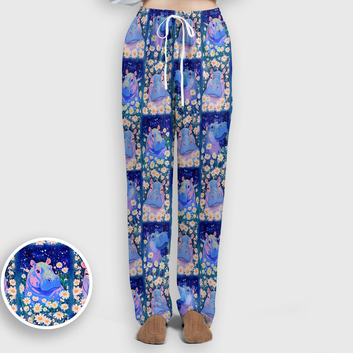 Hippo Daisy Patchwork Nurse Scrub Set
