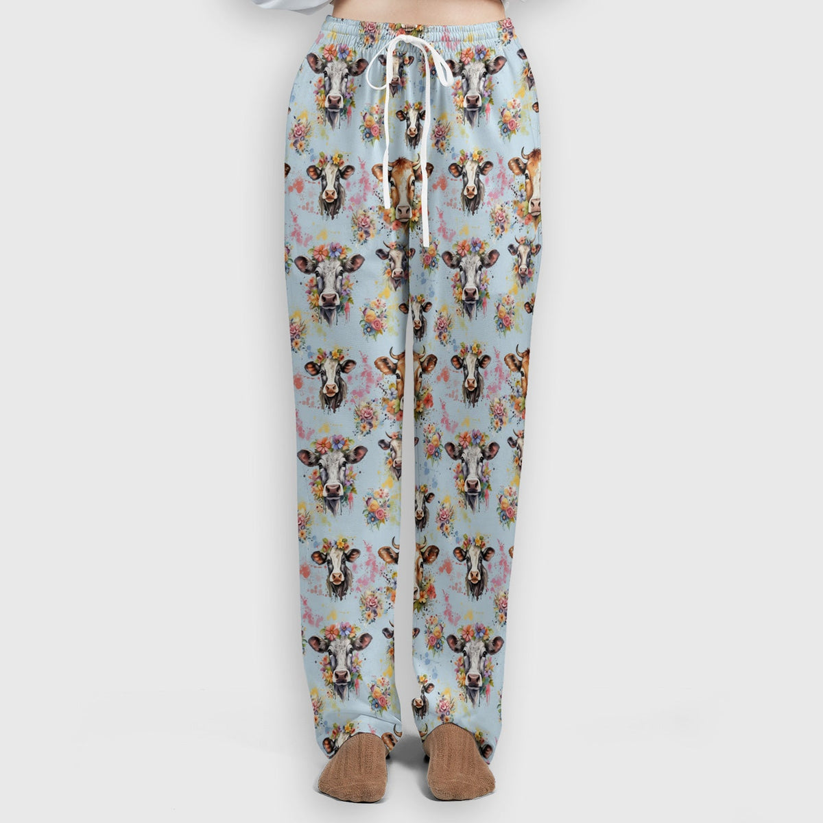 Floral Cow Farm Nurse Scrub Set