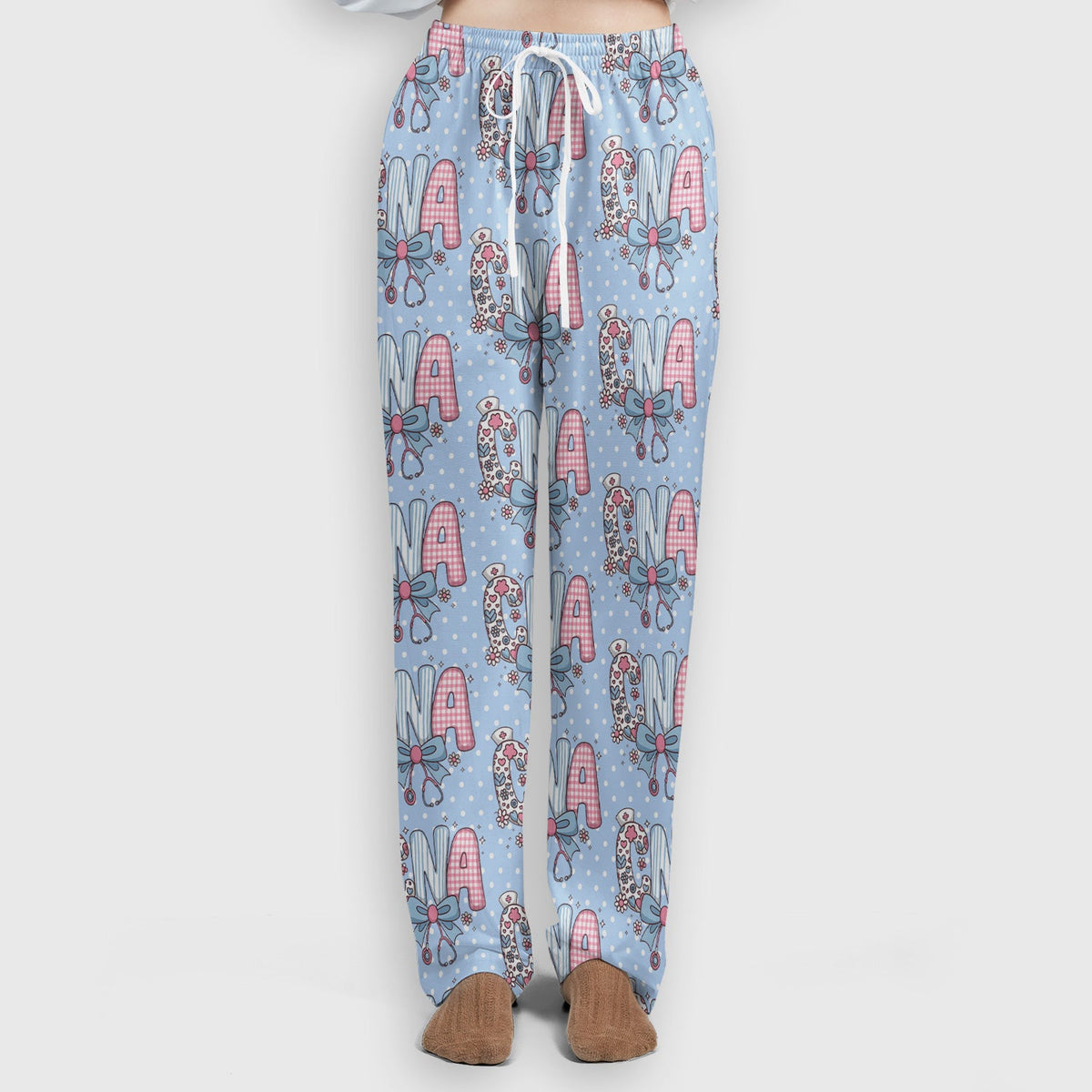 Floral Bow Nurse Scrub Set