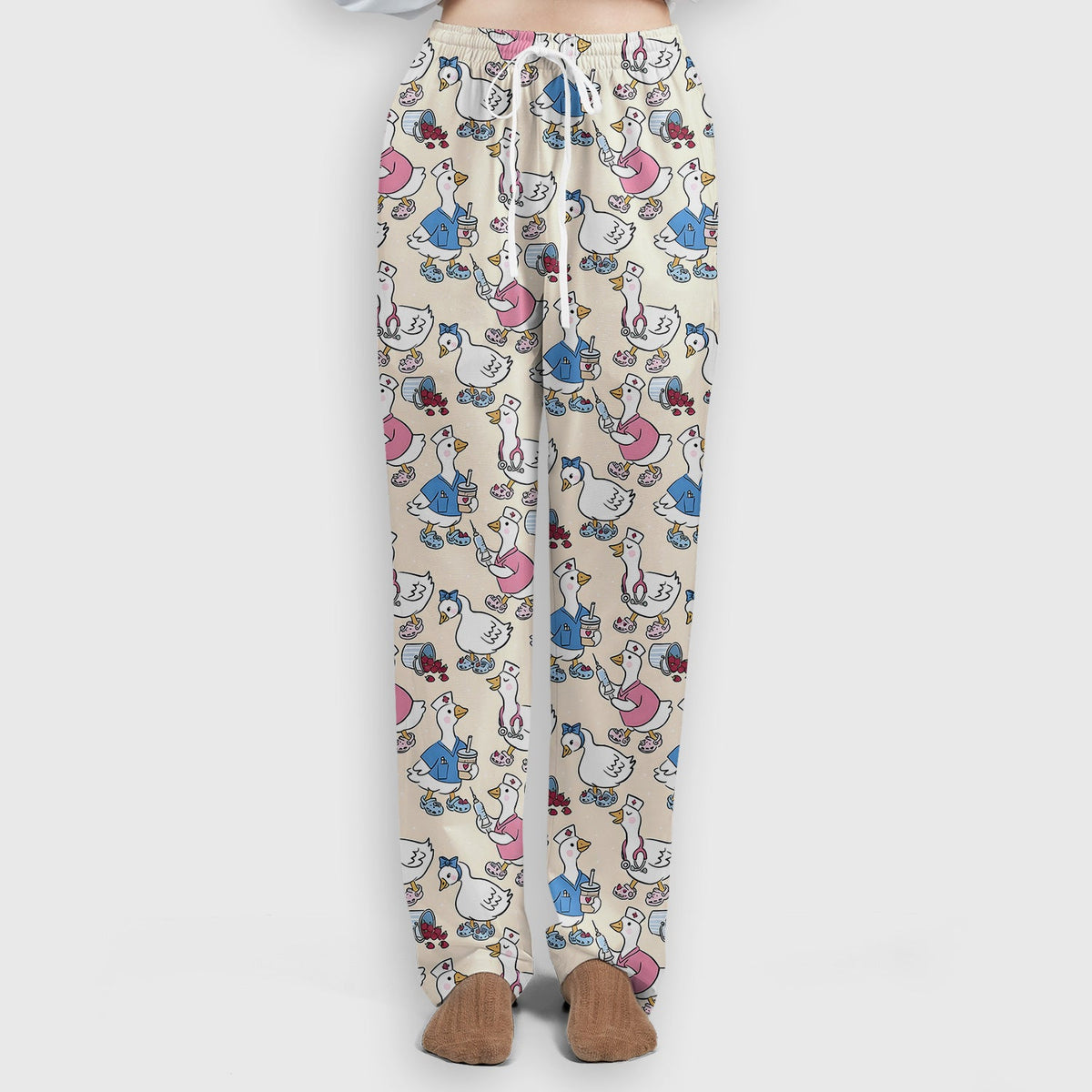 Goose Cartoon Nurse Scrub Set