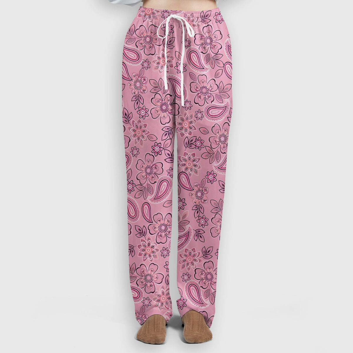 Pink Paisley Floral Nurse Scrub Set