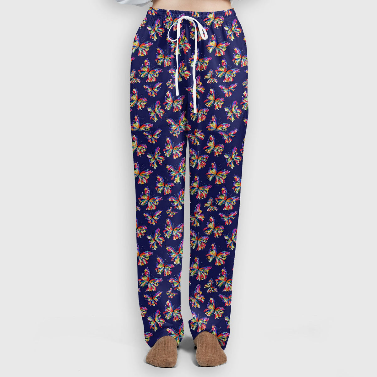 Personalized Vibrant Rainbow Butterfly Nurse Scrub Set