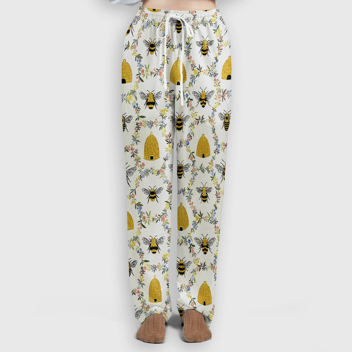 Honey Bee Beehive Floral Nurse Scrub Set
