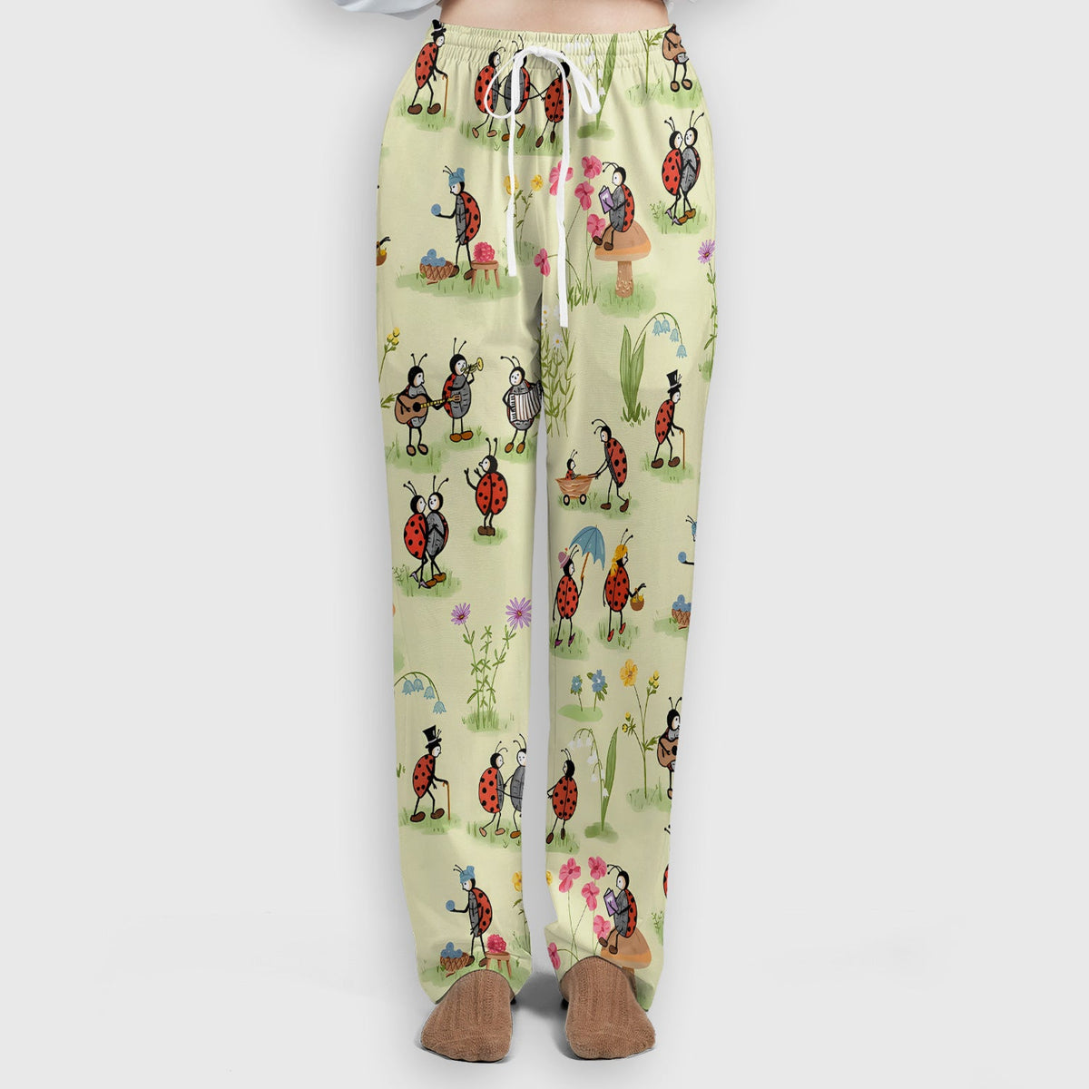 Whimsical Ladybug Garden Activity Nurse Scrub Set