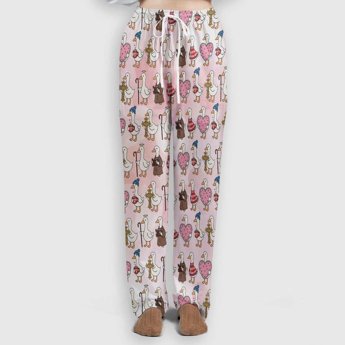 Goose Heart Illustration Nurse Scrub Set - Valentines Day Gift
