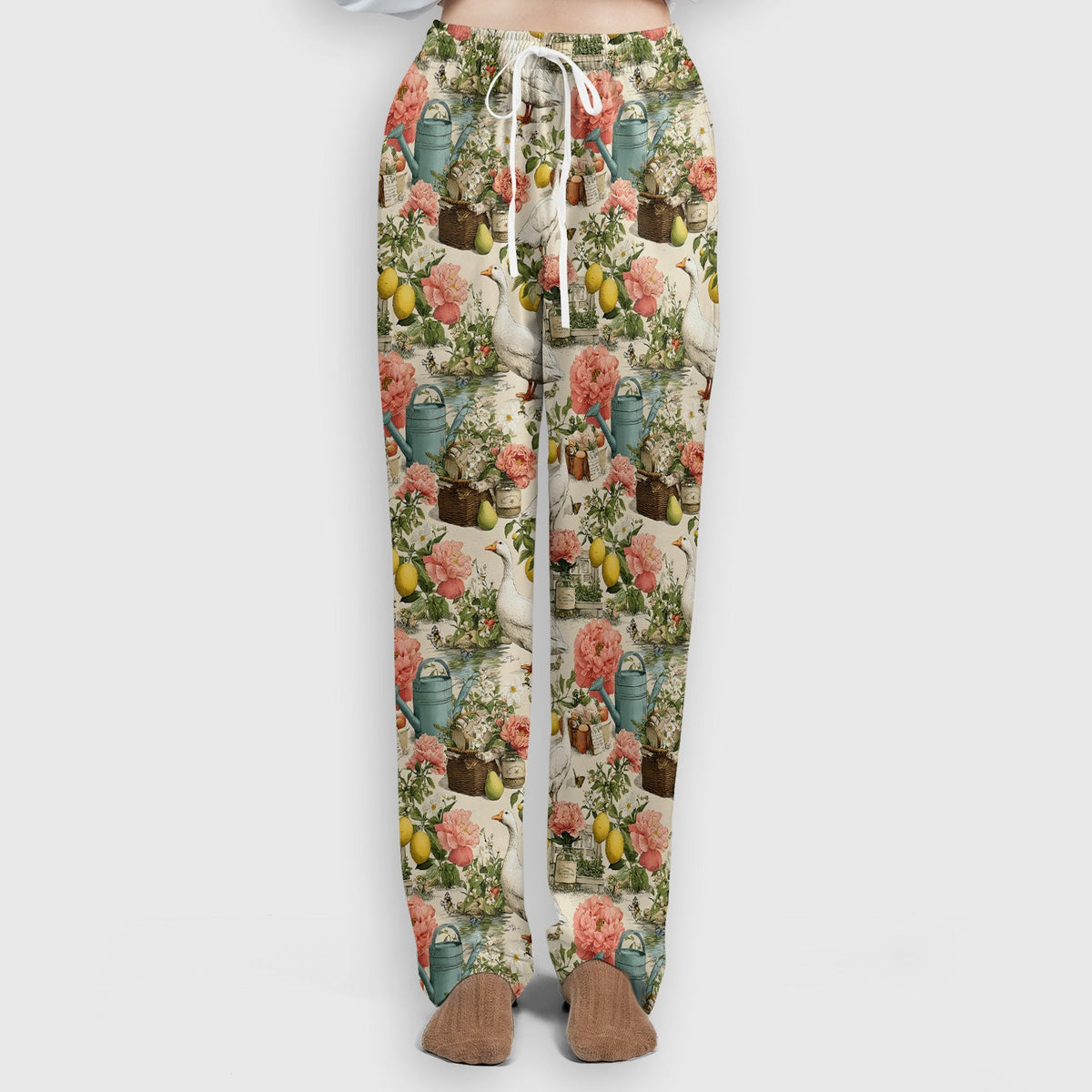 Vintage Goose Garden Floral Nurse Scrub Set