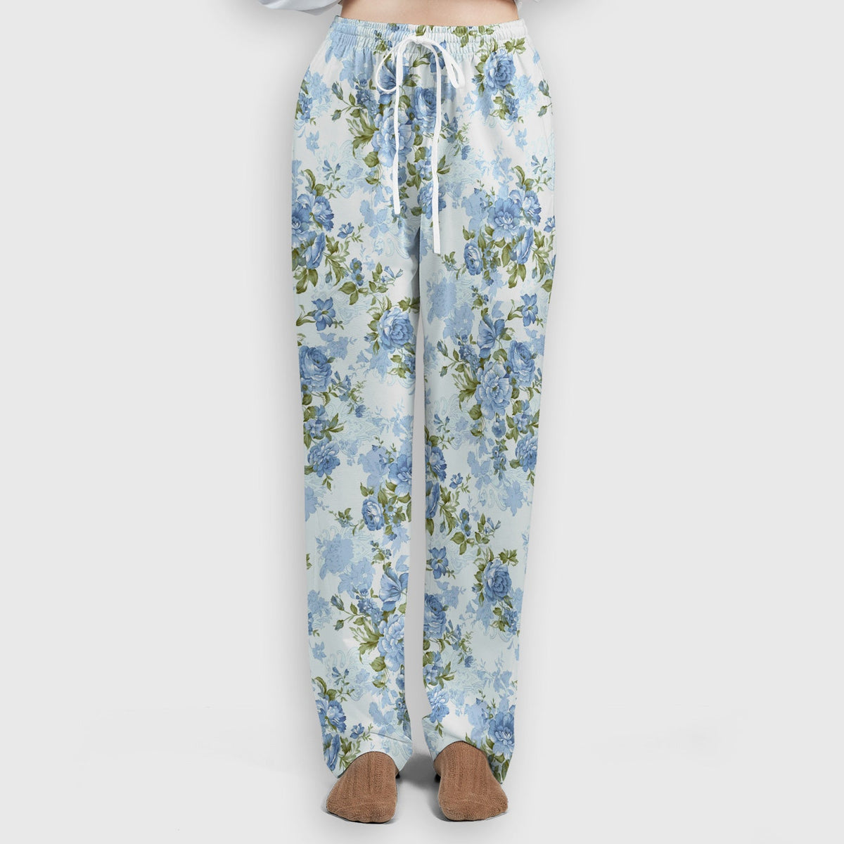 Cute Blue Floral Nurse Scrub Set