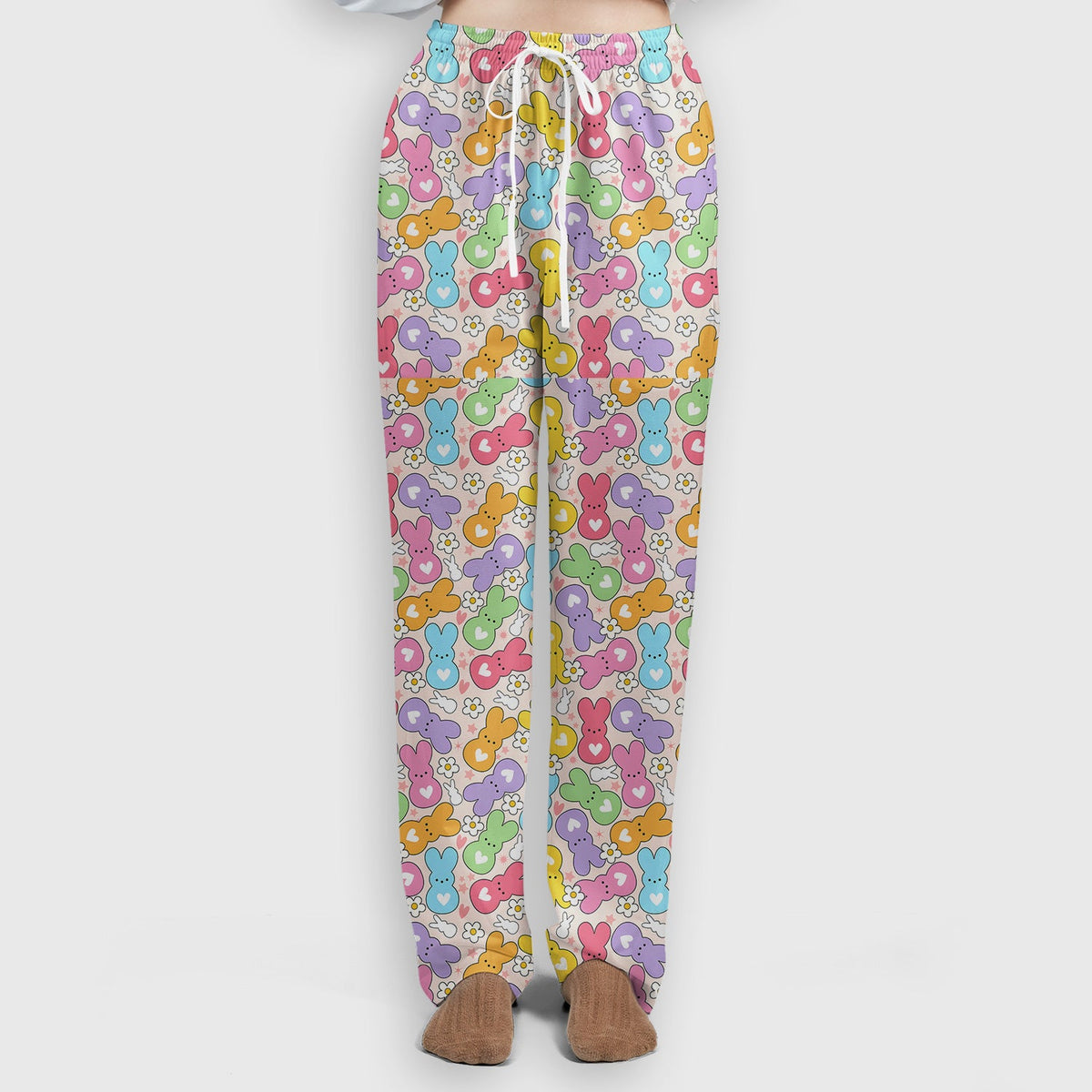 Sweet Pastel Bunny Daisy Nurse Scrub Set