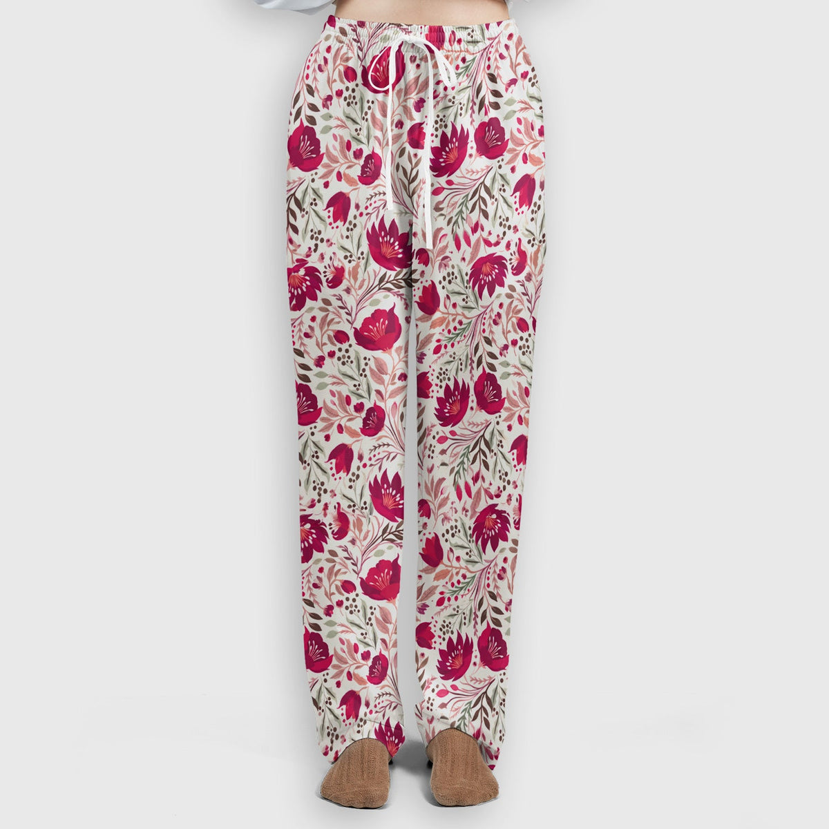 Elegant Floral Botanical Nurse Scrub Set