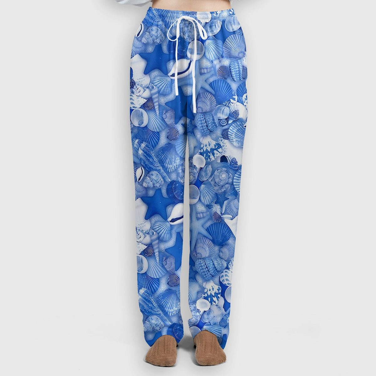 Blue Seashell Starfish Ocean Nurse Scrub Set