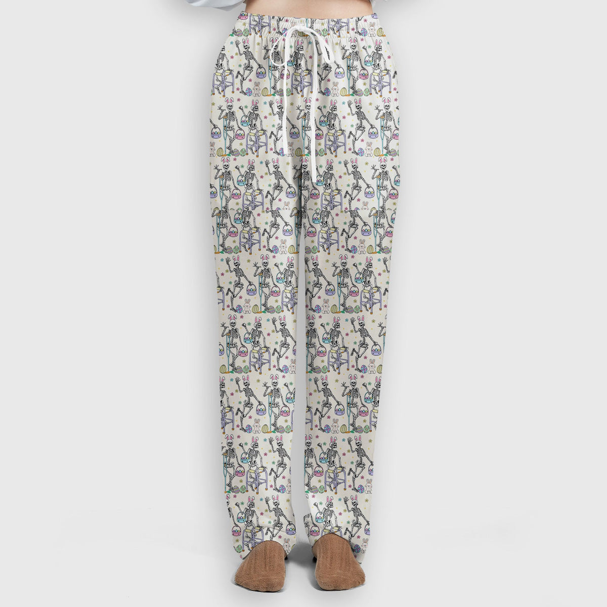 Fun Skeleton Bunny Nurse Scrub Set - Easter Gift