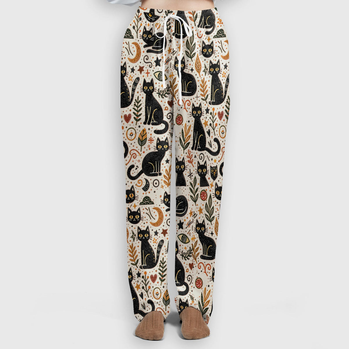 Mystic Black Cat Celestial Nurse Scrub Set