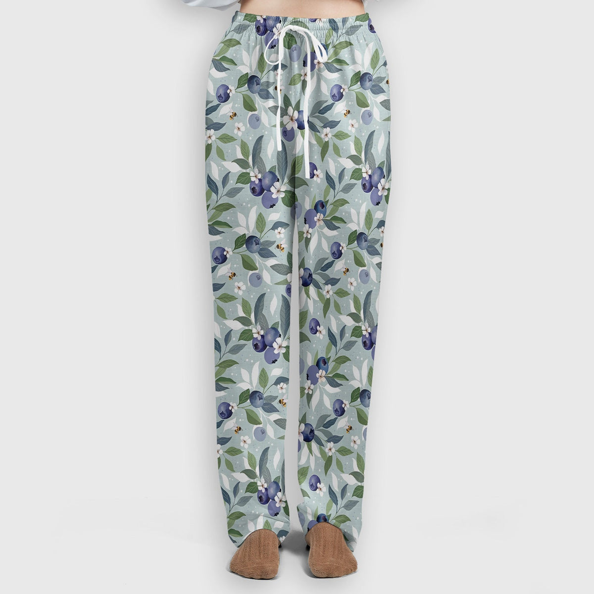 Fresh Blueberry Blossom Garden Nurse Scrub Set