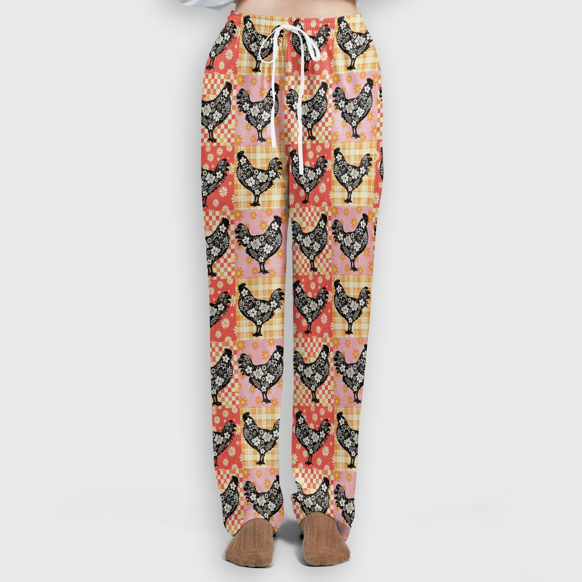 Floral Chicken Patchwork Nurse Scrub Set