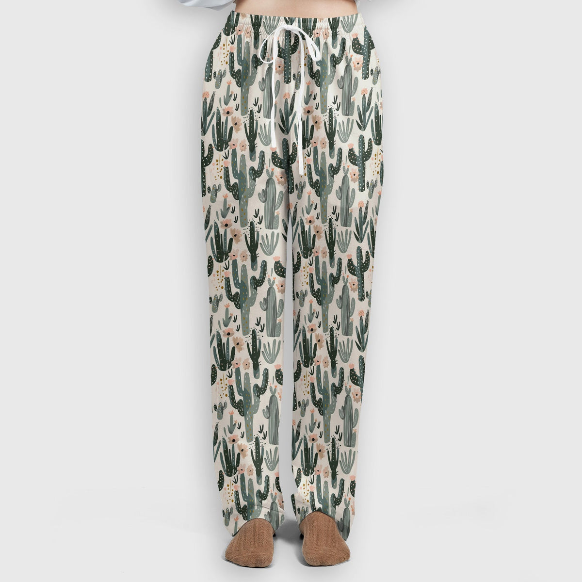 Green Cactus Desert Blossom Nurse Scrub Set