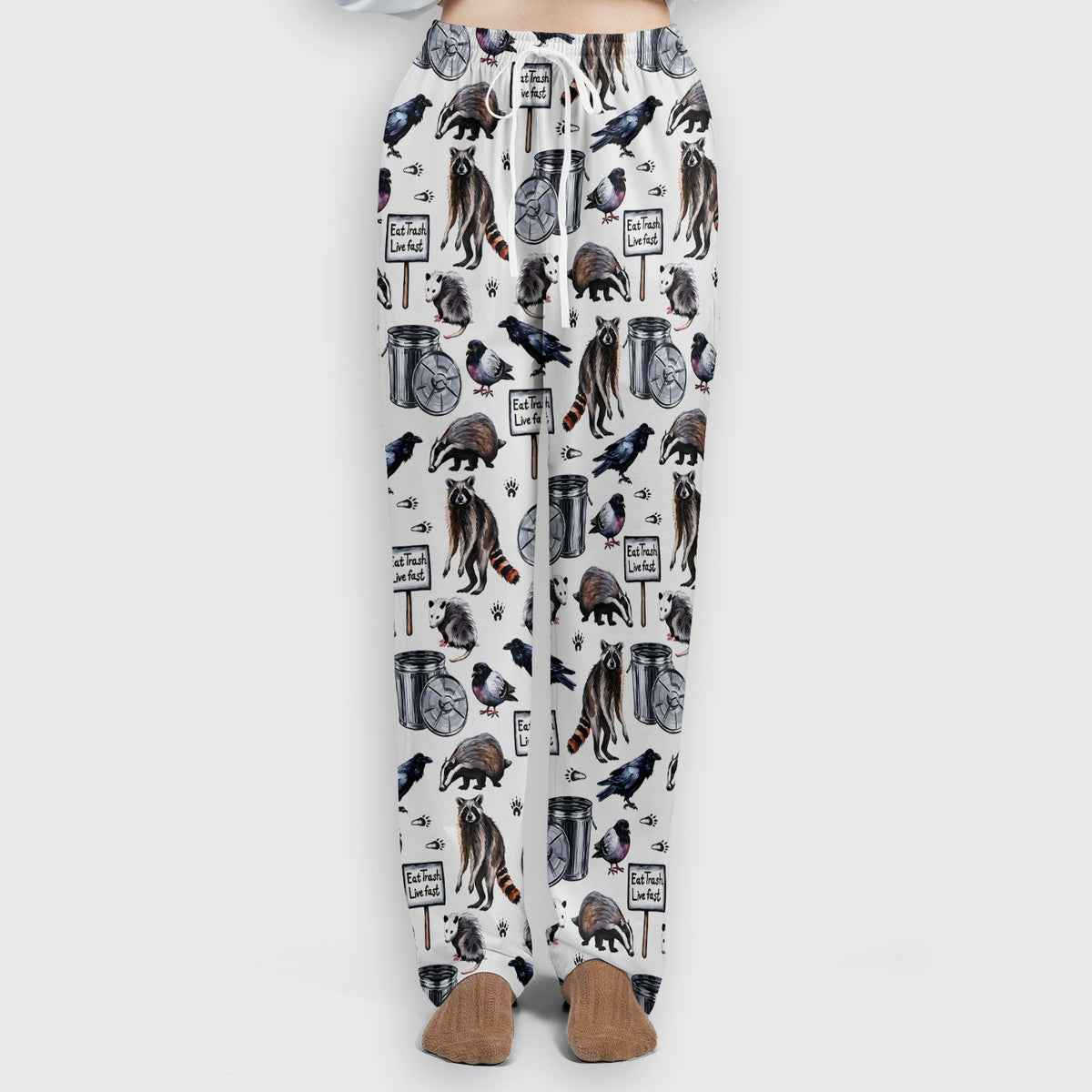 Raccoon Opossum Eat Trash Nurse Scrub Set