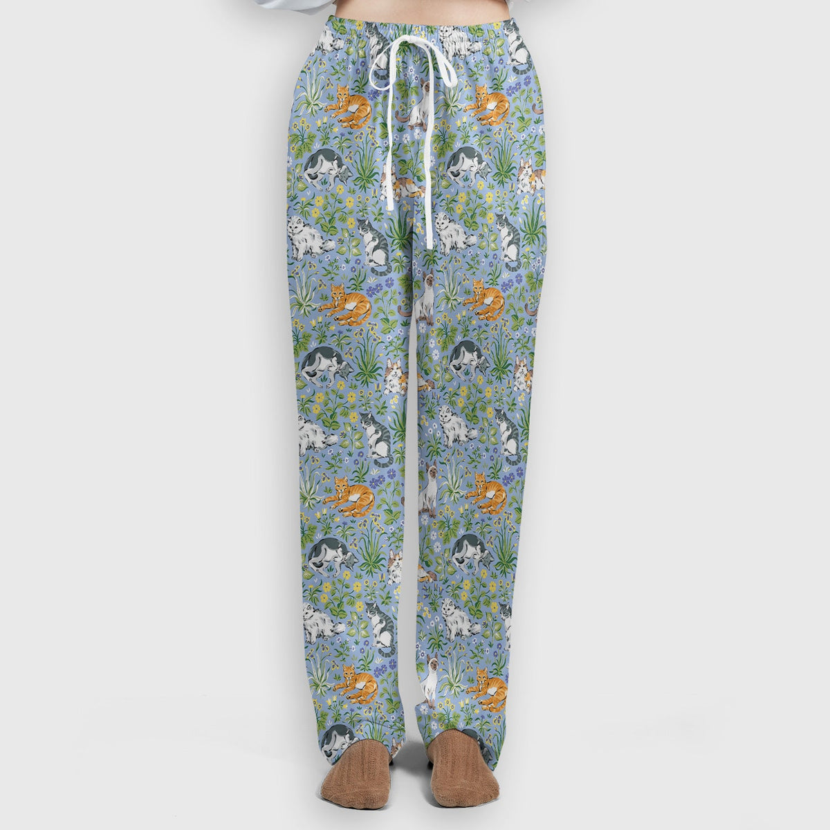 Floral Cat Garden Nurse Scrub Set