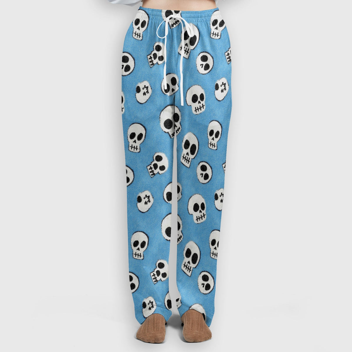 Blue Skull Nurse Scrub Set - Halloween Gift