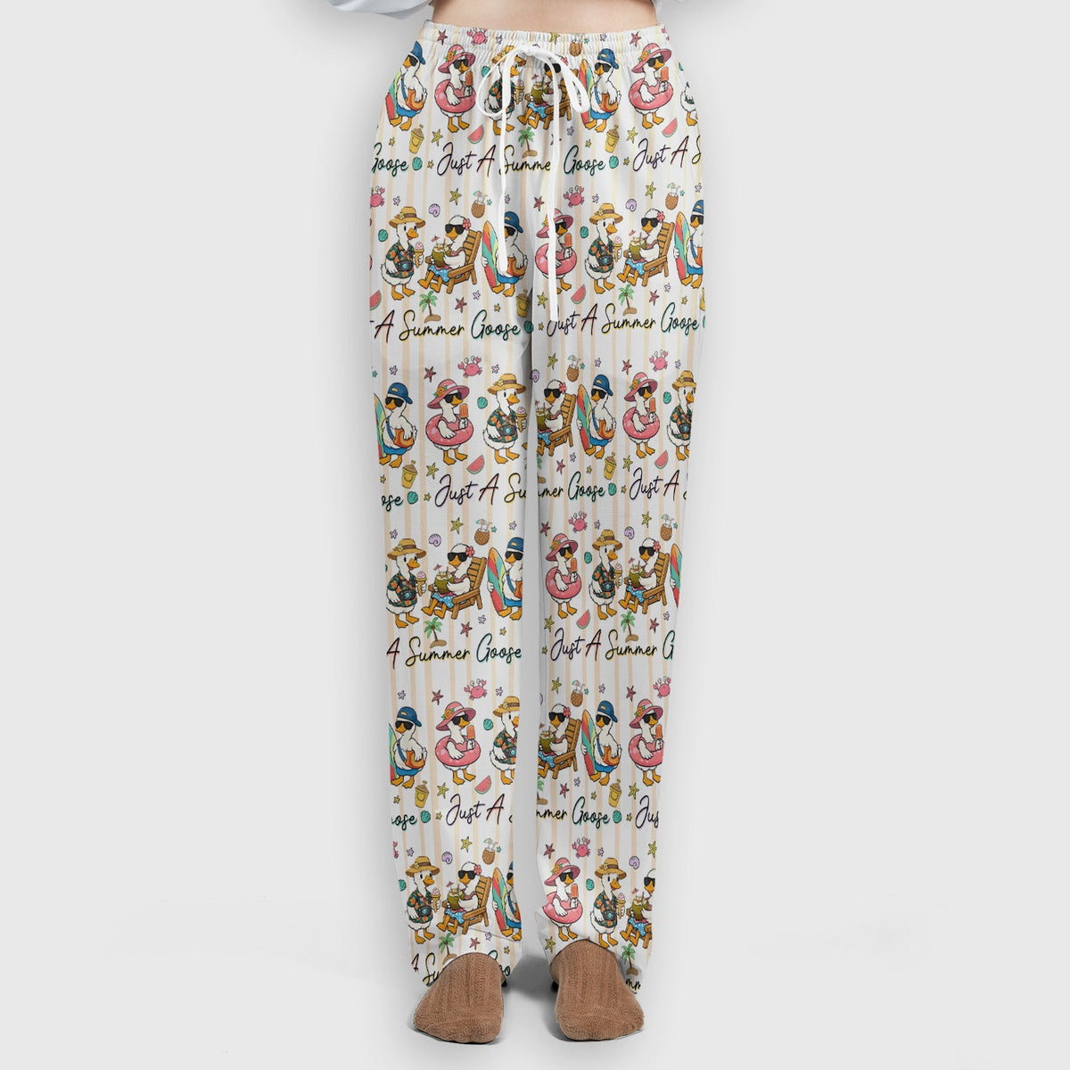 Summer Beach Goose Vacation Nurse Scrub Set