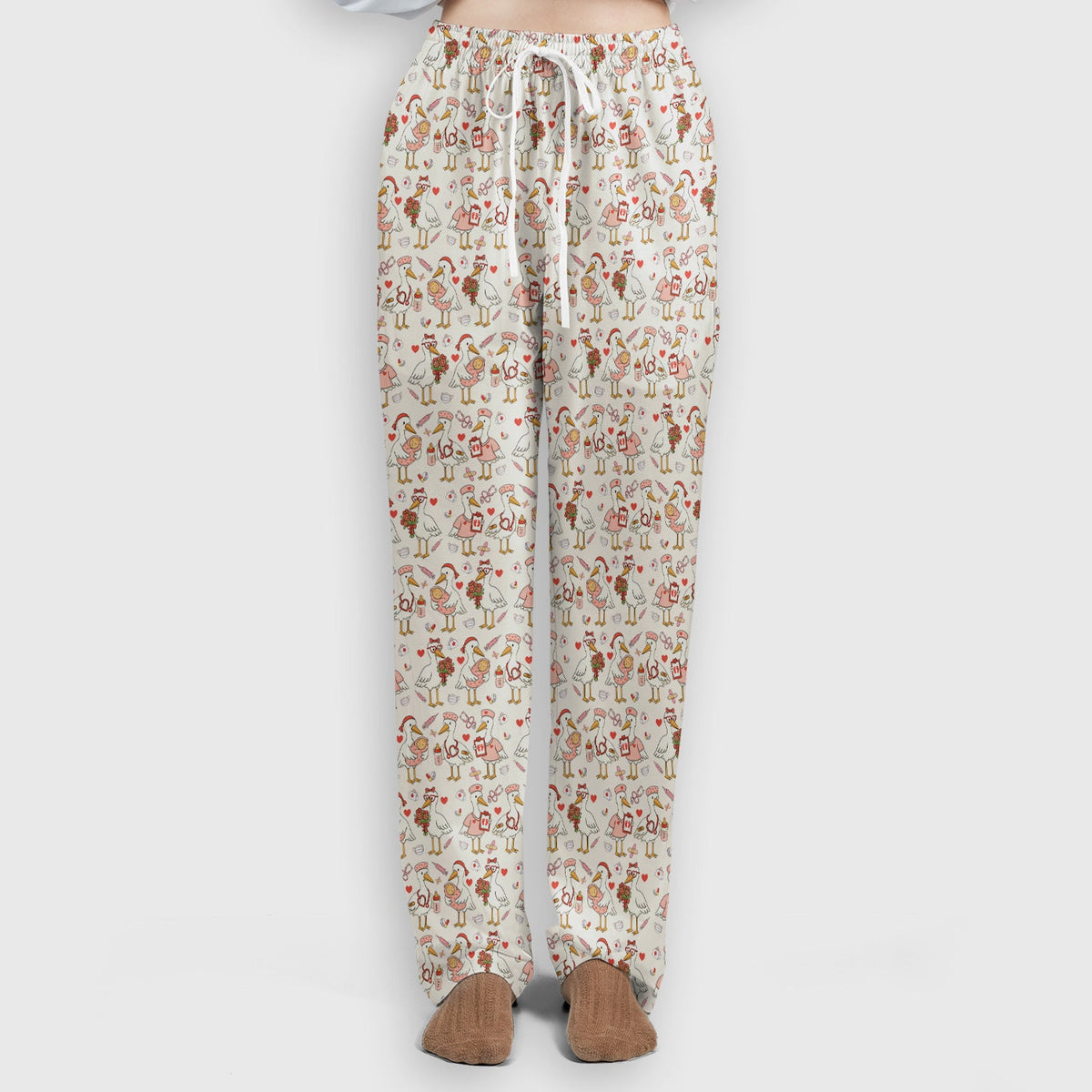 Valentine Goose Nurse Scrub Set