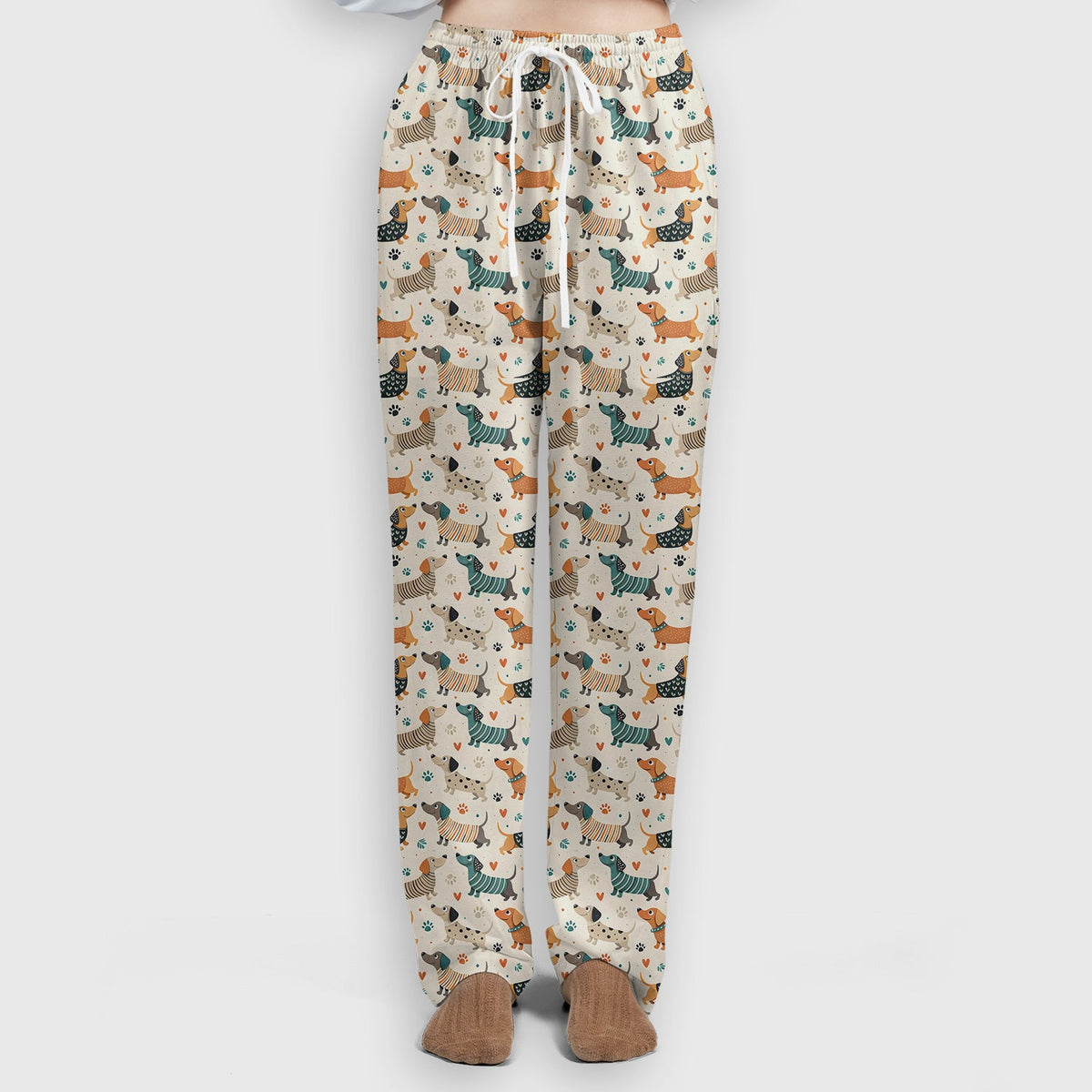 Fun Dachshund Paw Heart Nurse Scrub Set