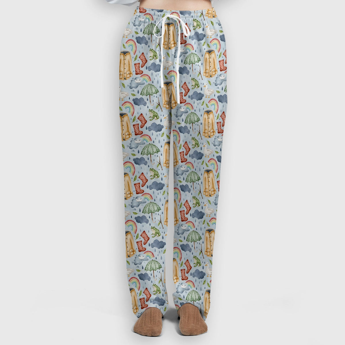 Rainy Day Ducks & Frog Nurse Scrub Set