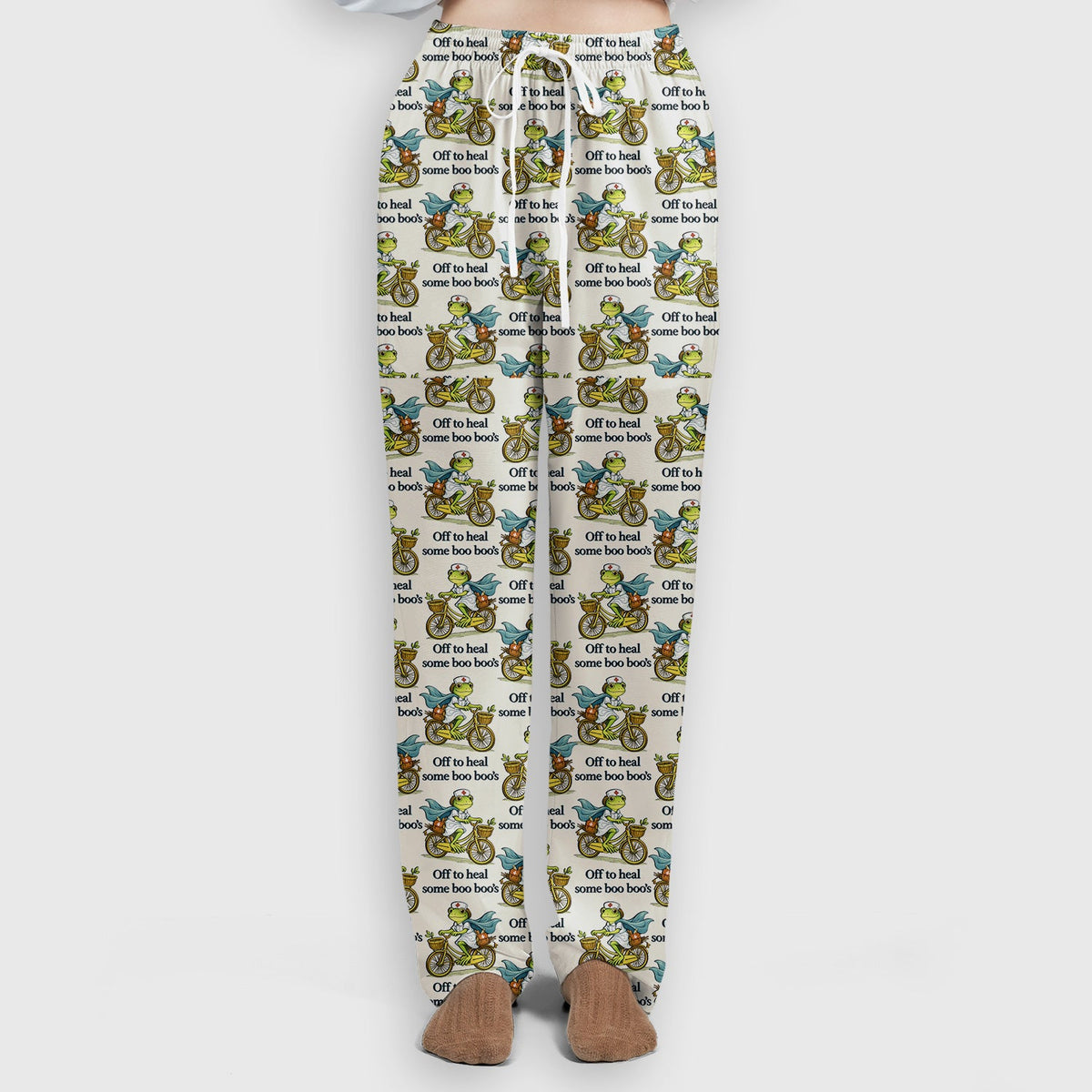 Frog Cycling Nurse Scrub Set