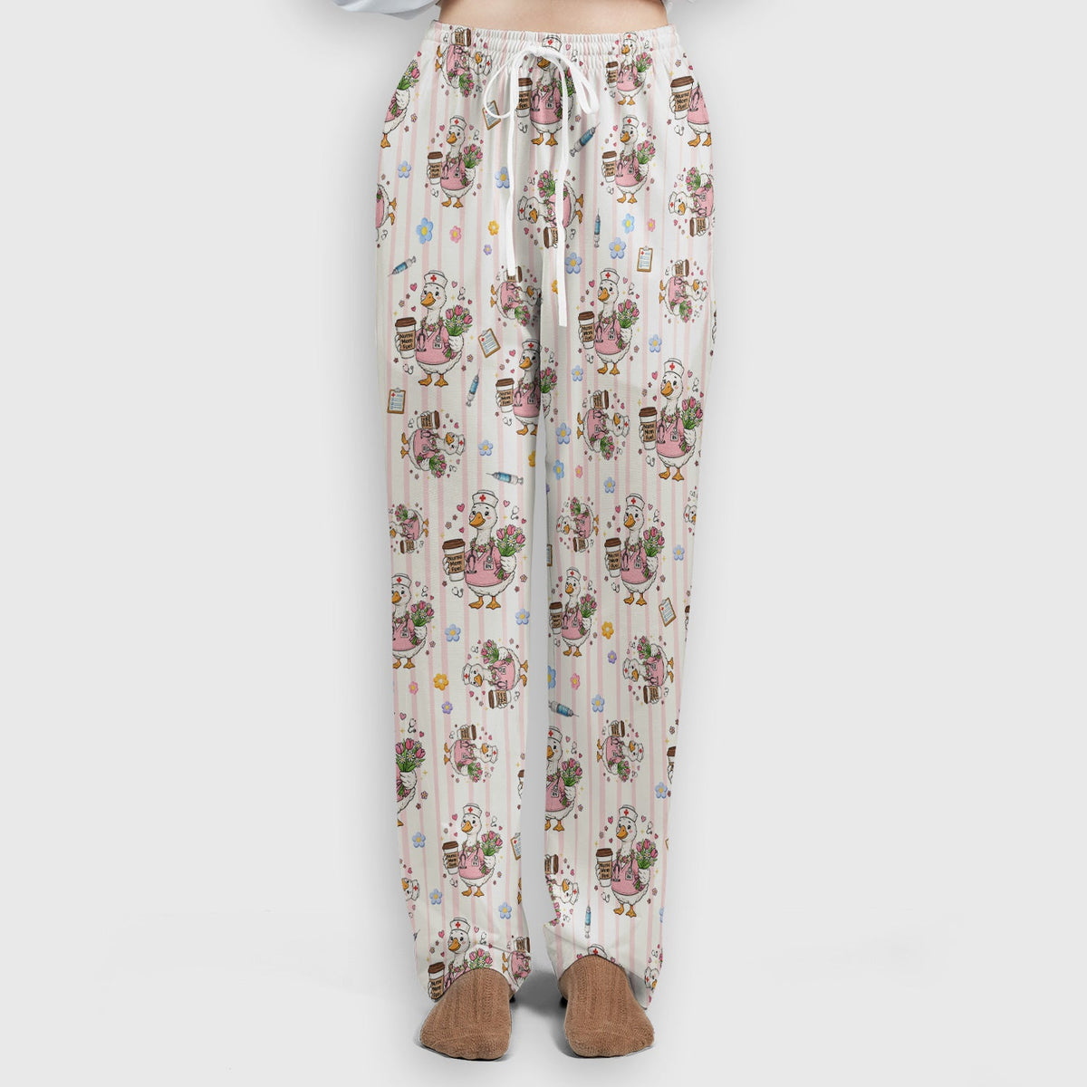 Cartoon Nurse Goose Scrub Set