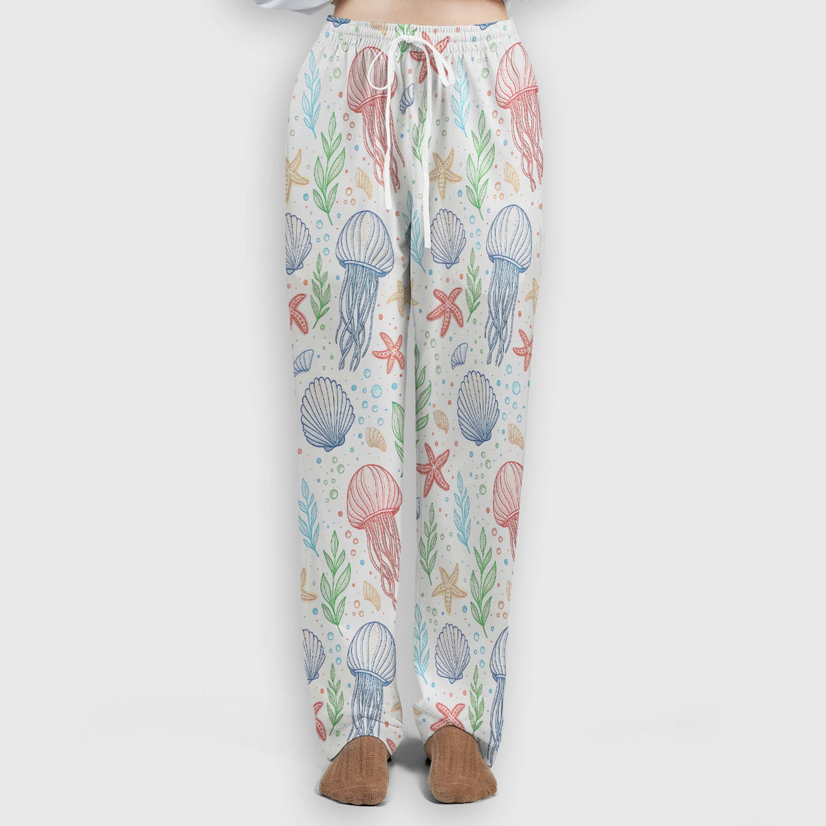Ocean Jellyfish Starfish Seashell Nurse Scrub Set