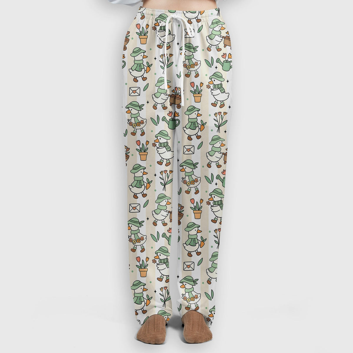 Gardening Duck Floral Nurse Scrub Set