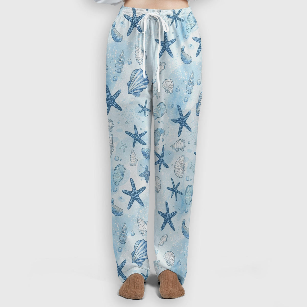 Blue Sea Shells Starfish Nurse Scrub Set