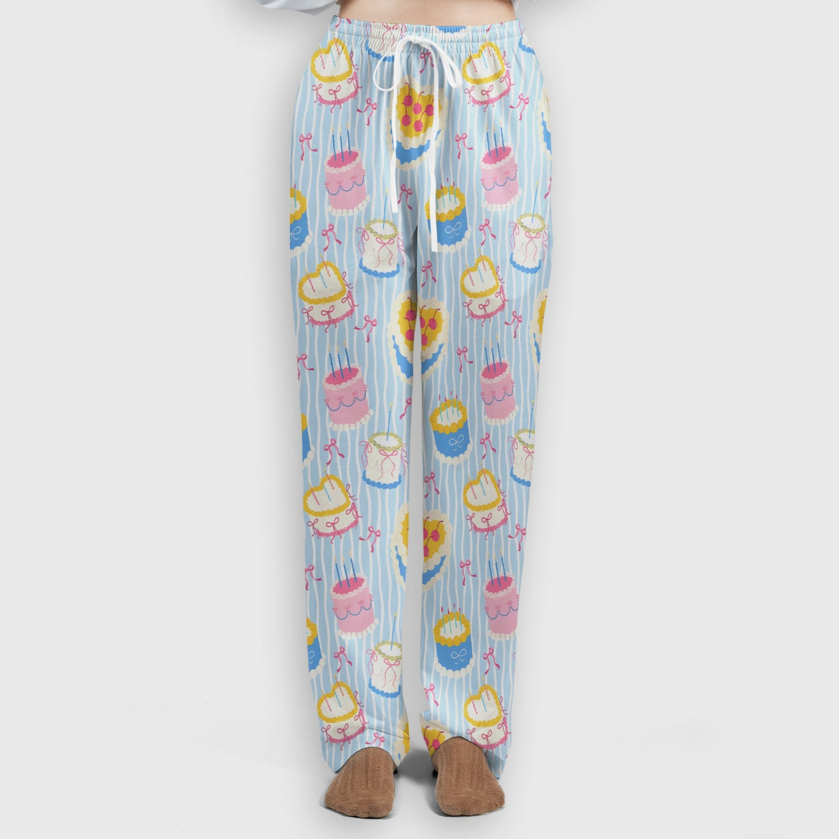 Coquette Cake Bow Stripe Nurse Scrub Set