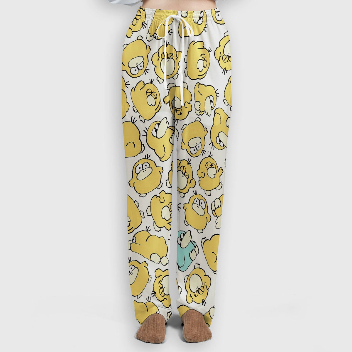 Yellow Cartoon Duck Nurse Scrub Set