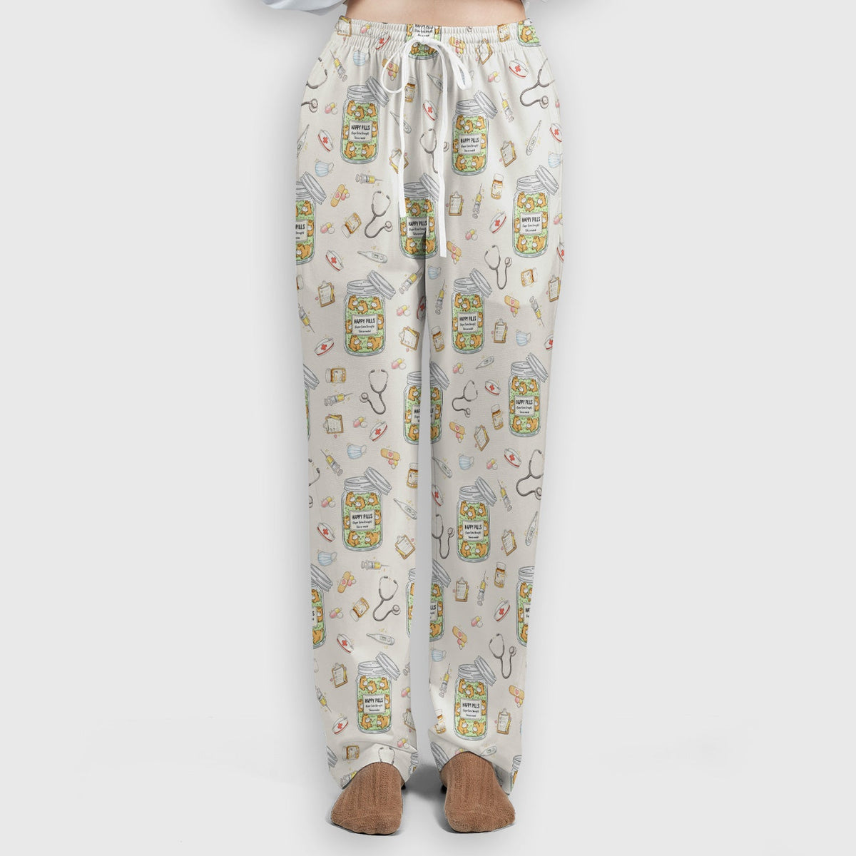 Happy Pills Horse Nurse Scrub Set