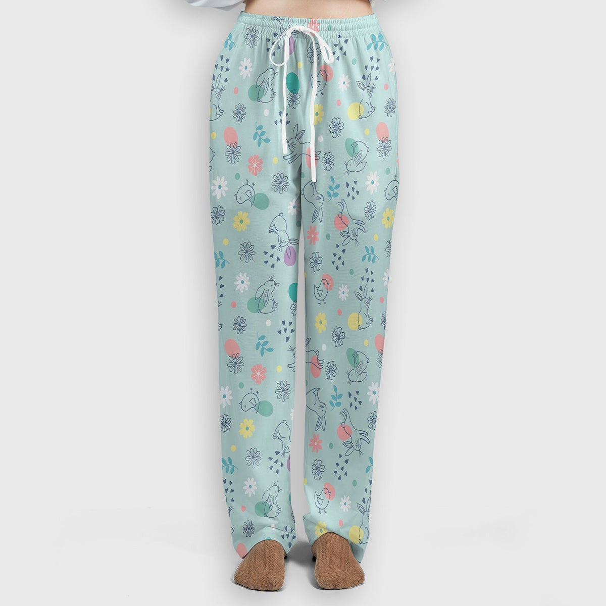 Whimsical Easter Bunny Eggs Nurse Scrub Set