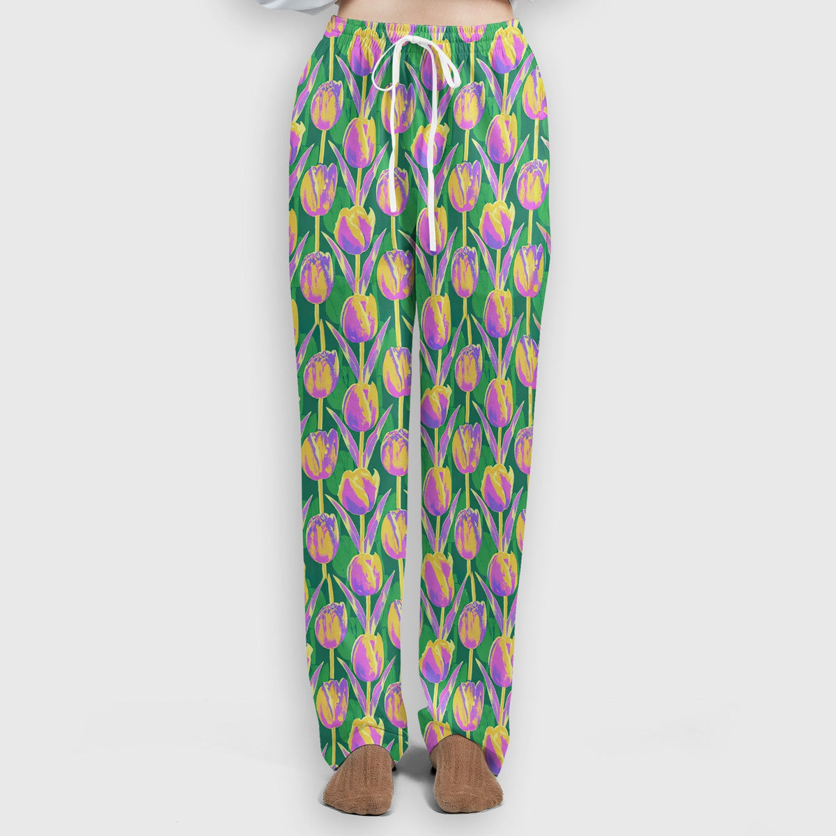 Colorful Tulip Floral Nurse Scrub Set