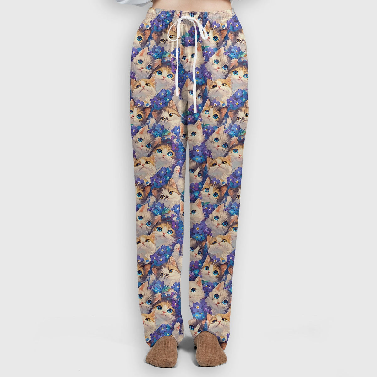 Cute Blue Eyed Kitten Nurse Scrub Set
